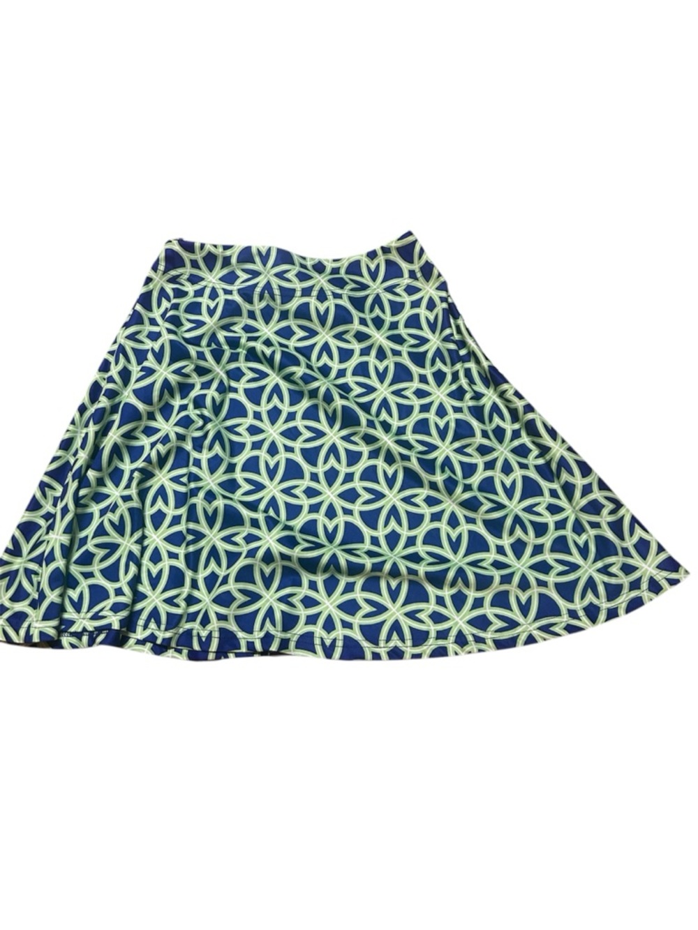 Gretchen Scott Designs Navy and Light Green Circle-Print Skater Skirt